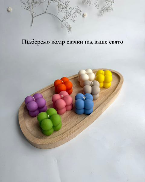Свічка бонбоньєрка Bubble Mini фото