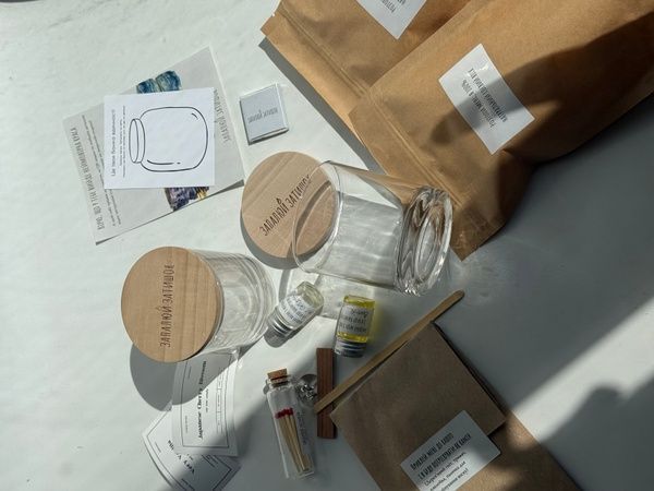 Бокс для створення двох свічок у скляній тарі фото