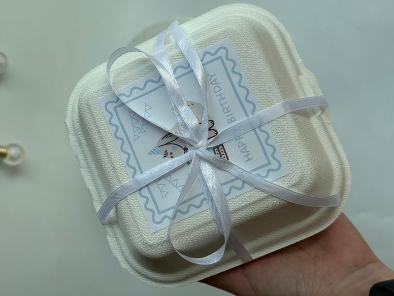 Свічка &laquo;Торт&raquo; з наліпкою Happy Birthday фото